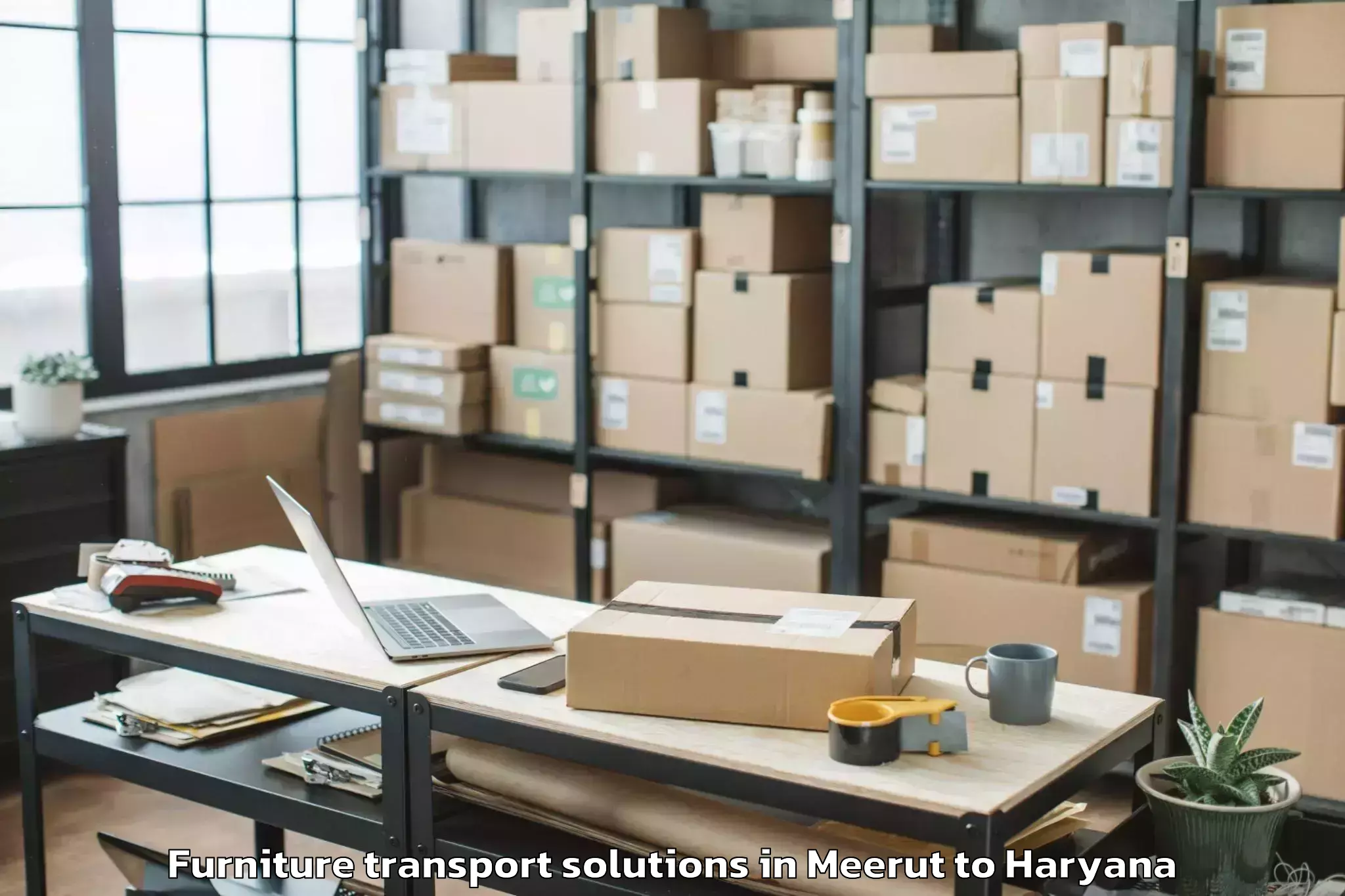 Affordable Meerut to Haryana Furniture Transport Solutions